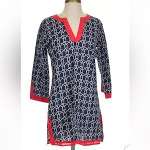 Tunic Red and Navy Dress